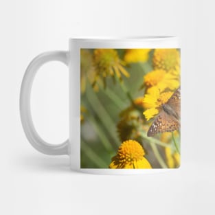 Hackberry Emperor and Huisache Daisy Wildflowers Mug